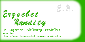 erzsebet mandity business card